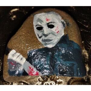 Hand Painted Horror Rock – Michael Myers from Halloween
